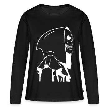 La mort de profil - T-shirt manches longues Premium bio Femme - noir - Devant - Julia (174cm)