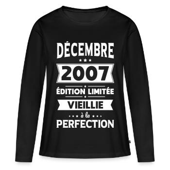18th Birthday - December 2007 Perfection - Women's Premium Organic Long Sleeve Shirt - black - Front - Julia (174cm)