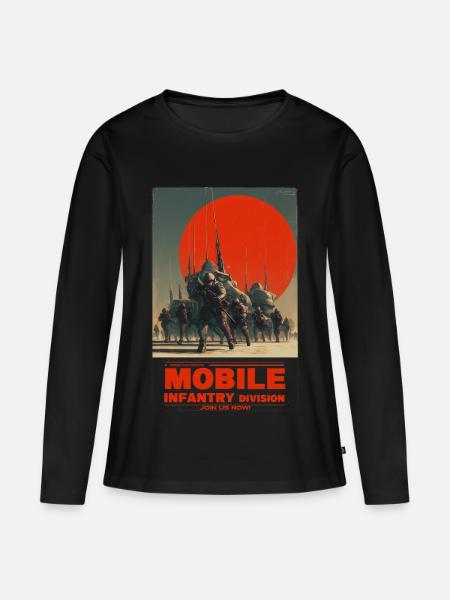 Mobile Infantry - Frauen Premium Bio Langarmshirt - Schwarz