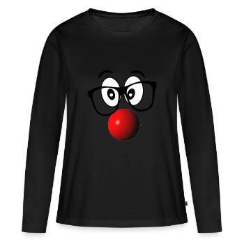 Rudolf avec le nez rouge - T-shirt manches longues Premium bio Femme - noir - Devant - Julia (174cm)