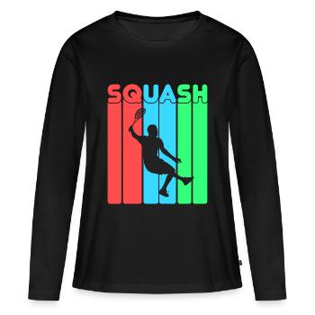 squash - T-shirt manches longues Premium bio Femme - noir - Devant - Julia (174cm)