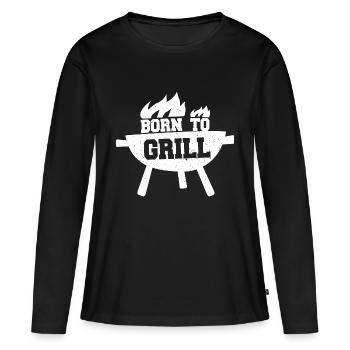 Grill Grillen - Frauen Premium Bio Langarmshirt - Schwarz - Vorne - Julia (174cm)