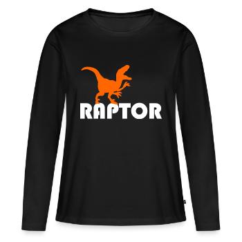 dinosaur - Women's Premium Organic Long Sleeve Shirt - black - Front - Julia (174cm)