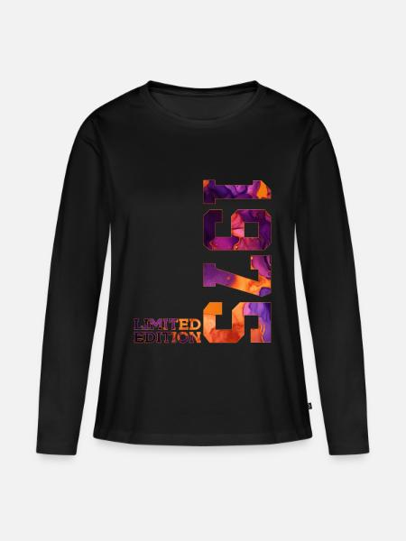 51. GEBURTSTAG 51 JAHRE LIMITED EDITION 1975 - Ekologisk långärmad premium-T-shirt dam - svart