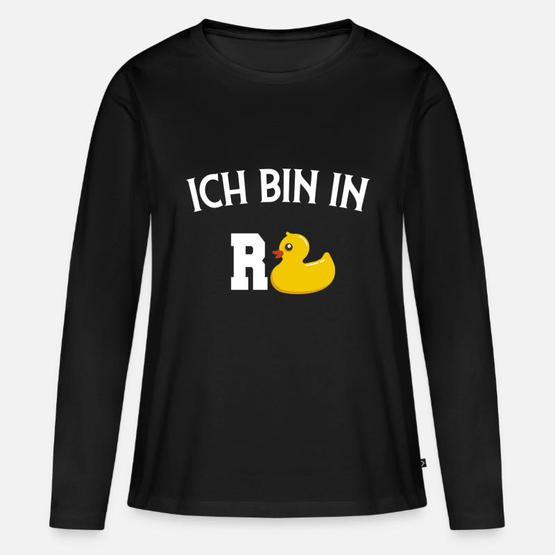 Rente Geschenk - Frauen Premium Bio Langarmshirt - Schwarz