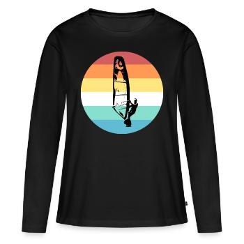 Windsurfer - T-shirt manches longues Premium bio Femme - noir - Devant - Julia (174cm)