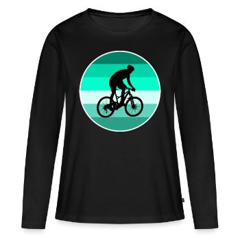 Downhill - T-shirt manches longues Premium bio Femme - noir - Devant - Julia (174cm)