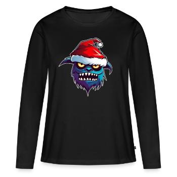 Ugly Christmas Monster - Women's Premium Organic Long Sleeve Shirt - black - Front - Julia (174cm)