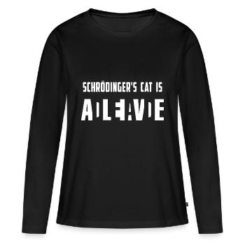 physicist - Women's Premium Organic Long Sleeve Shirt - black - Front - Julia (174cm)