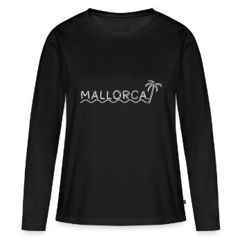 Majorque - T-shirt manches longues Premium bio Femme - noir - Devant - Julia (174cm)