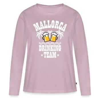 09 Mallorca Drinking Team Beer Mass Bier Party - Frauen Premium Bio Langarmshirt - Altrosa - Vorne - Julia (174cm)