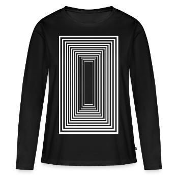 Tunnel Vision - T-shirt manches longues Premium bio Femme - noir - Devant - Julia (174cm)