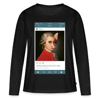 Cool Story "Mozart" - T-shirt manches longues Premium bio Femme - noir - Devant - Julia (174cm)