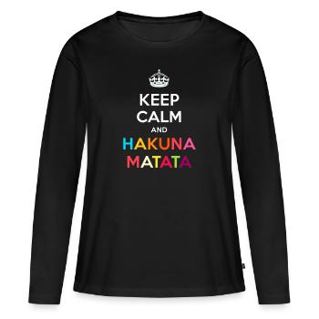 Sprüche Spruch - Frauen Premium Bio Langarmshirt - Schwarz - Vorne - Julia (174cm)