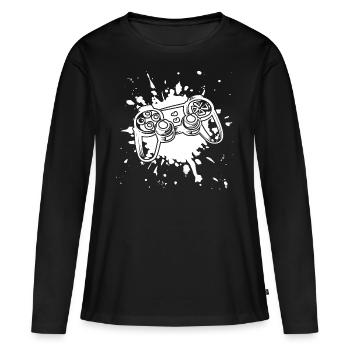 Gamer - Women's Premium Organic Long Sleeve Shirt - black - Front - Julia (174cm)