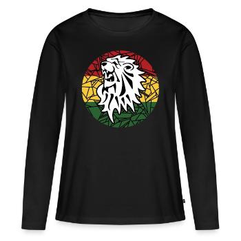 reggae - T-shirt manches longues Premium bio Femme - noir - Devant - Julia (174cm)