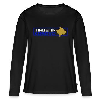 Pays d'origine du Kosovo Kosovare Kosova Albanie - T-shirt manches longues Premium bio Femme - noir - Devant - Julia (174cm)