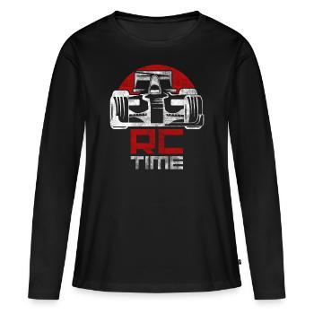 Voiture de course - T-shirt manches longues Premium bio Femme - noir - Devant - Julia (174cm)