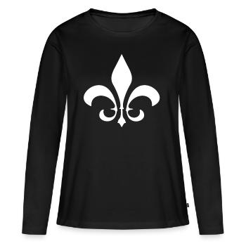 Lys - T-shirt manches longues Premium bio Femme - noir - Devant - Julia (174cm)