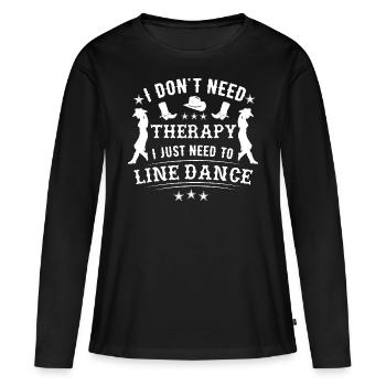 Line Dance, Line Dance, Line Dancing, Gift - Women's Premium Organic Long Sleeve Shirt - black - Front - Julia (174cm)
