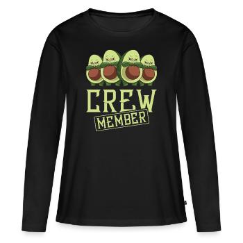 équipage d'avocats - T-shirt manches longues Premium bio Femme - noir - Devant - Julia (174cm)