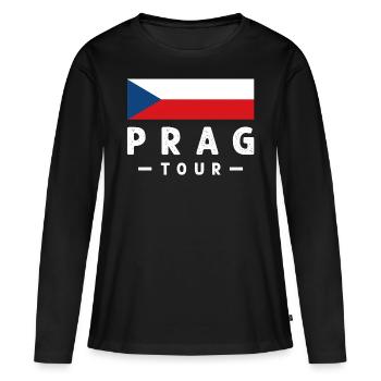 prag tour - Frauen Premium Bio Langarmshirt - Schwarz - Vorne - Julia (174cm)