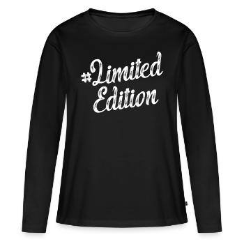 édition limitée - T-shirt manches longues Premium bio Femme - noir - Devant - Julia (174cm)