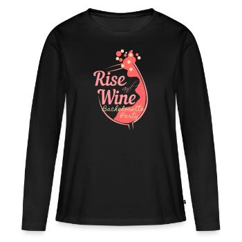 JGA Team Braut Bachelorette - Frauen Premium Bio Langarmshirt - Schwarz - Vorne - Julia (174cm)