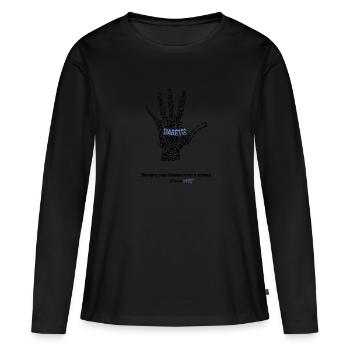 Diabetes - Women's Premium Organic Long Sleeve Shirt - black - Front - Julia (174cm)