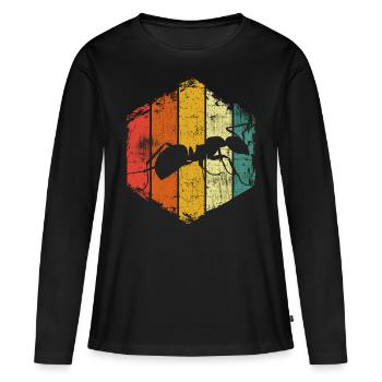 Ant - Women's Premium Organic Long Sleeve Shirt - black - Front - Julia (174cm)