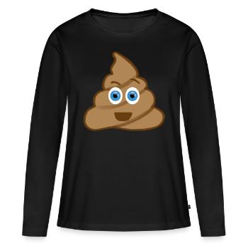 Emoji poop pile poop - Women's Premium Organic Long Sleeve Shirt - black - Front - Julia (174cm)