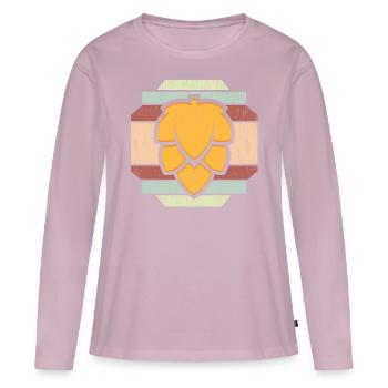 Bier Gerste Wappen - Frauen Premium Bio Langarmshirt - Altrosa - Vorne - Julia (174cm)