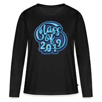 Remise des diplômes en 2019 - T-shirt manches longues Premium bio Femme - noir - Devant - Julia (174cm)