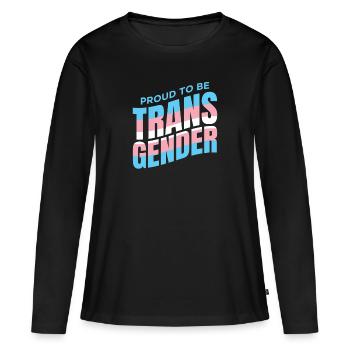 Proud to be a transgender! - Frauen Premium Bio Langarmshirt - Schwarz - Vorne - Julia (174cm)