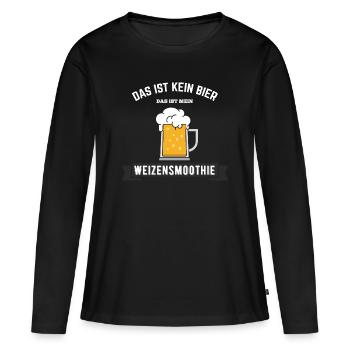 Weizensmoothie Bierliebhaber Weizenbier - Frauen Premium Bio Langarmshirt - Schwarz - Vorne - Julia (174cm)