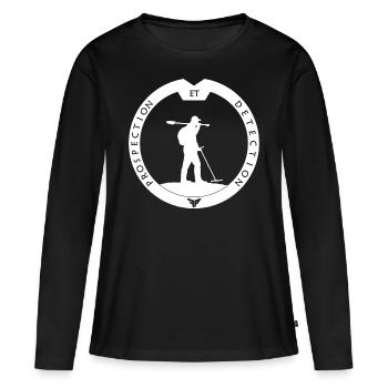 CD-Prospektion und Blc-Erkennung - Frauen Premium Bio Langarmshirt - Schwarz - Vorne - Julia (174cm)