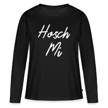Hosch Mi - Frauen Premium Bio Langarmshirt - Schwarz - Vorne - Julia (174cm)