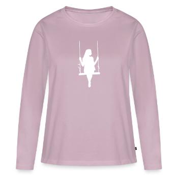 Mrs - Women's Premium Organic Long Sleeve Shirt - dusky pink - Front - Julia (174cm)