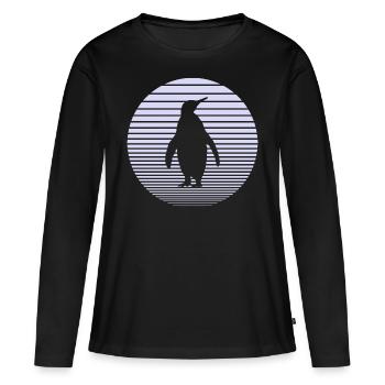 manchot - T-shirt manches longues Premium bio Femme - noir - Devant - Julia (174cm)