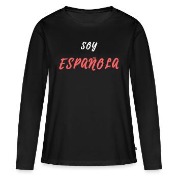 Espagnol espagnol espagnol cadeau espagnol - T-shirt manches longues Premium bio Femme - noir - Devant - Julia (174cm)