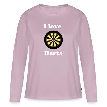 Dartscheibe - Frauen Premium Bio Langarmshirt - Altrosa - Vorne - Julia (174cm)