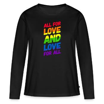 Homosexualité LGBT CSD Gay Pride - T-shirt manches longues Premium bio Femme - noir - Devant - Julia (174cm)