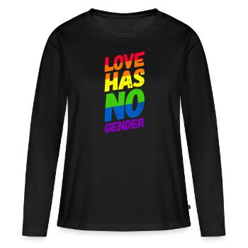 Homosexualité LGBT CSD Gay Pride - T-shirt manches longues Premium bio Femme - noir - Devant - Julia (174cm)