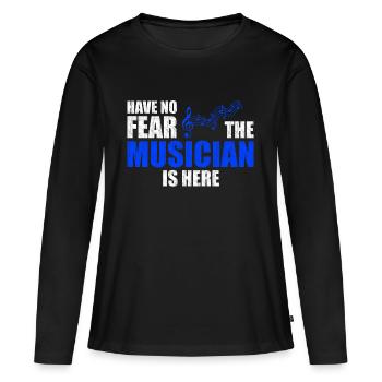 Musiker - Frauen Premium Bio Langarmshirt - Schwarz - Vorne - Julia (174cm)