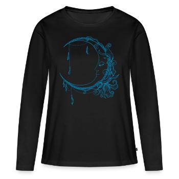 Moon Time - Moon Time - Women's Premium Organic Long Sleeve Shirt - black - Front - Julia (174cm)