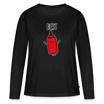 Beste Freunde - Frauen Premium Bio Langarmshirt - Schwarz - Vorne - Julia (174cm)
