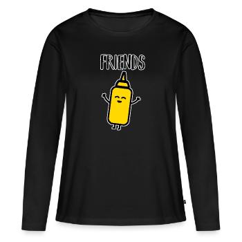 Beste Freunde - Frauen Premium Bio Langarmshirt - Schwarz - Vorne - Julia (174cm)