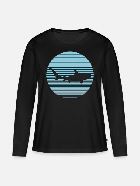 Hai - Frauen Premium Bio Langarmshirt - Schwarz