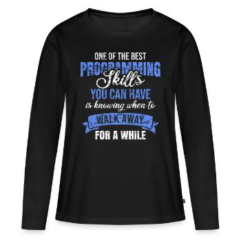Programmierer - Frauen Premium Bio Langarmshirt - Schwarz - Vorne - Julia (174cm)