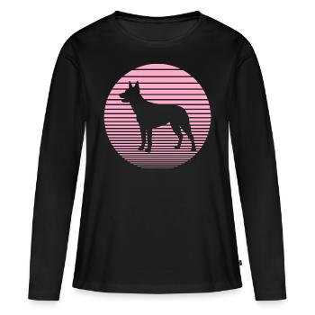 Australian Kelpie - T-shirt manches longues Premium bio Femme - noir - Devant - Julia (174cm)